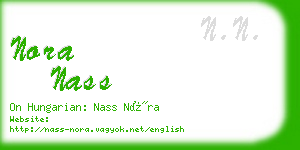 nora nass business card
